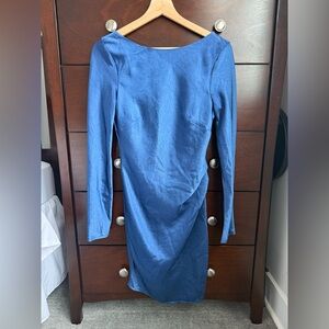 Princess Polly blue long sleeve dress.